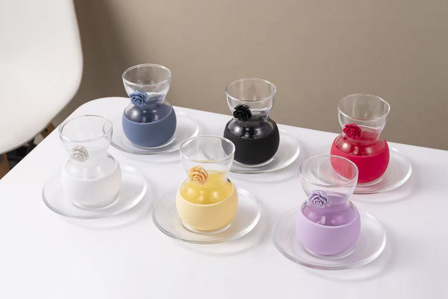Elegant Glass Tea Cups